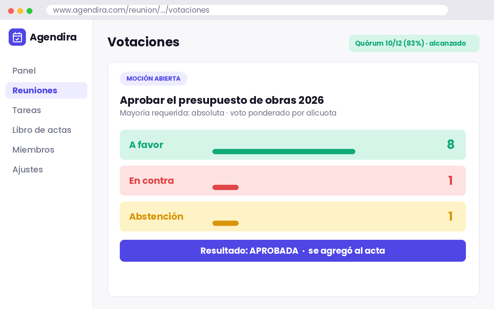 Tareas con seguimiento